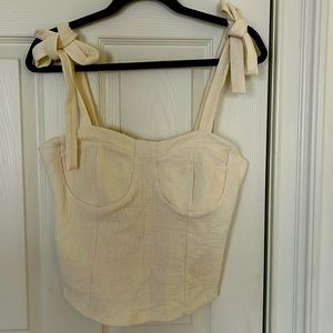 NWT Maeve by Anthropologie Tie-Strap Bustier Top